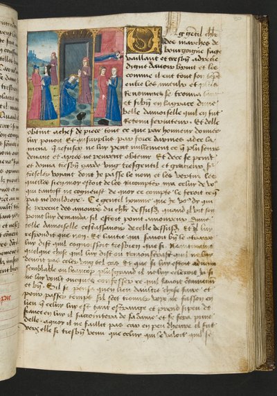 MS Hunter 252 080r Página de Notícias de Cem Notícias, c.1461-62 de French School