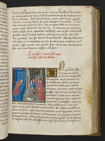 MS Hunter 252 099r Página de Notícias de Cem Notícias, c.1461-62 de French School