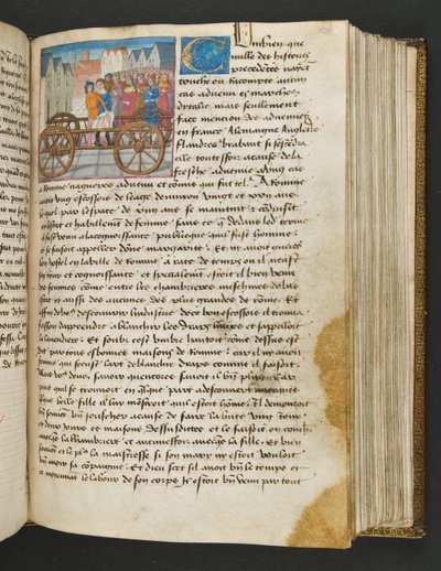 MS Hunter 252 108r Página de Notícias de Cem Notícias, c.1461-62 de French School