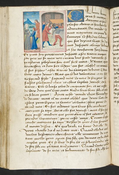 MS Hunter 252 115v Página de Notícias de Cem Notícias, c.1461-62 de French School