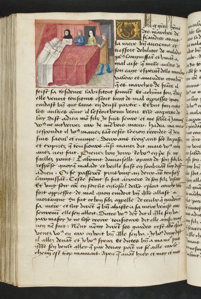 MS Hunter 252 164v Página de Notícias de Cem Notícias, c.1461-62 de French School