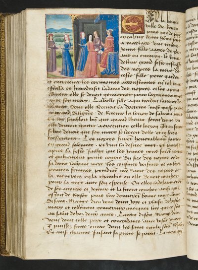MS Hunter 252 177v Página de Notícias de Cem Notícias, c.1461-62 de French School