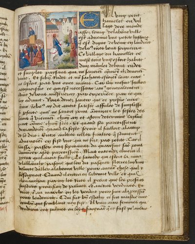 MS Hunter 252 Página 183r de Notícias de Cem Notícias, c.1461-62 de French School