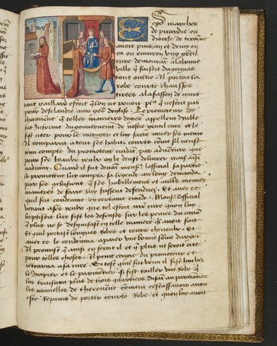 MS Hunter 252 189r Página de Notícias de Cem Notícias, c.1461-62 de French School