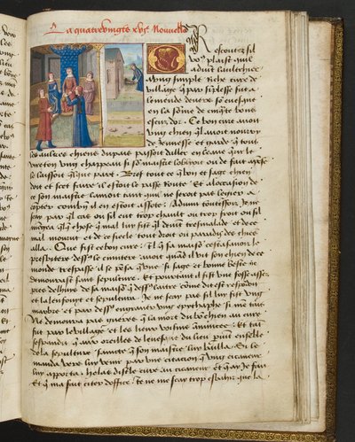 MS Hunter 252 Página 192r de Notícias de Cem Notícias, c.1461-62 de French School