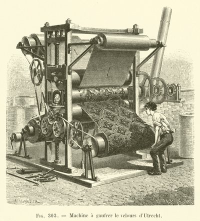 Máquina de gravação em relevo de veludo Utrecht (gravação) de French School