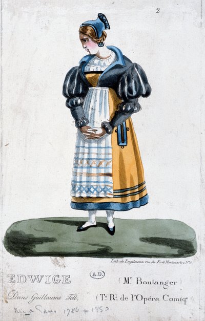 Madame Boulanger no papel de Edwige na ópera Guillaume Tell de Rossini de French School