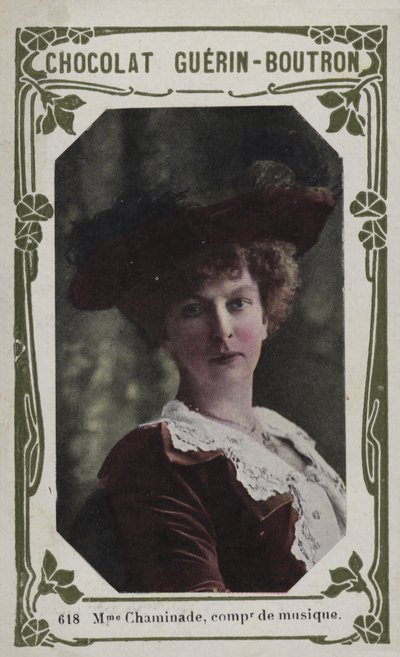 Madame Chaminade, compositora musical (foto colorida) de French School