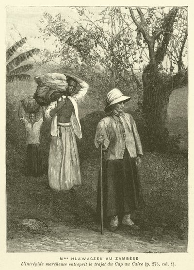 Madame Hlawaczek Au Zambese (gravura) de French School