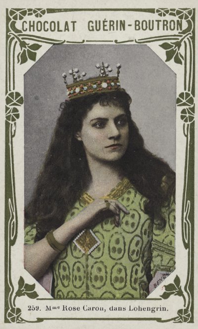 Sra Rose Caron, em Lohengrin (foto colorida) de French School