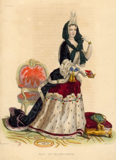 Madame de Maintenon (gravura colorida) de French School