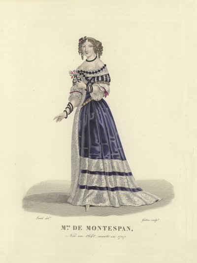 Madame de Montespan, amante do rei Luís XIV da França de French School