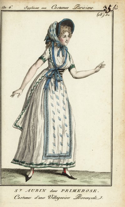 A Madame de St. Aubin disfarçada de Primerose. de French School