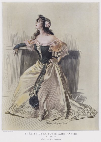 Mademoiselle Pannetier como Nelly em Falstaff de French School
