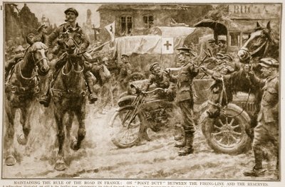 Manter o domínio da estrada na França: no ponto-direito entre a linha de fogo e as reservas, 1914-19 de French School
