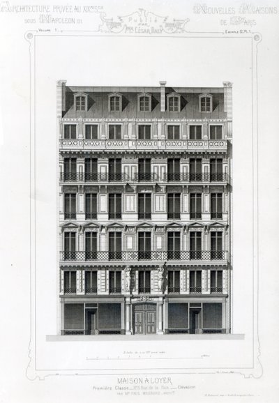 Casa A Loyer, nº 3 Rue de la Paix, Paris; Arquitetura Privada no C19th de French School