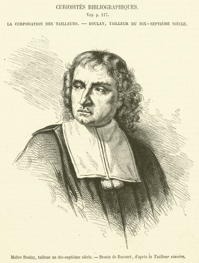 Maitre Boulay, alfaiate no século XVII (gravura) de French School