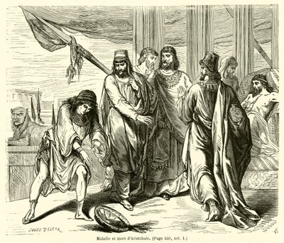 Doença e morte de Aristóbulo (gravura) de French School