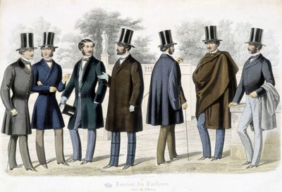 Modelos masculinos, "Diário de alfaiates". de French School
