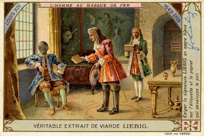 Homem da Máscara de Ferro, Reinado de Luís XIV, Cartão Liebig de French School