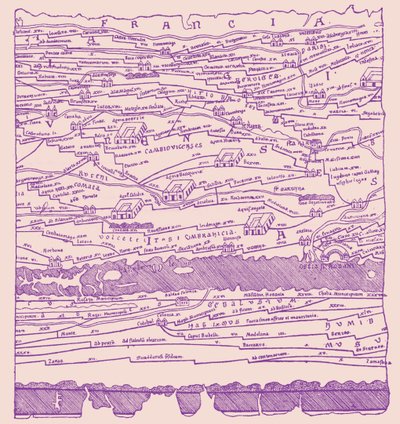 Mapa da Gália - fragmento de French School