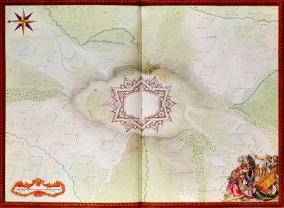 Mapa de Phalsbourg, do Atlas de Louis XIV de French School