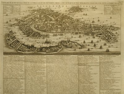 Mapa de Veneza, publicado por H. Chatelain em Amsterdã, 1728 de French School