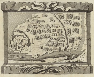 Mapa da Ilha de Diu de French School