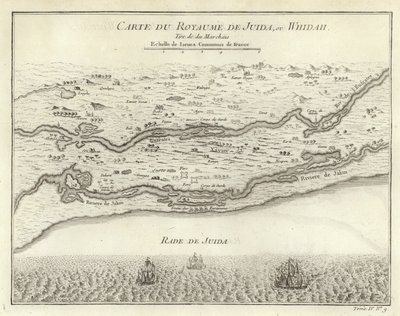 Mapa do Reino de Juida ou Whidah de French School