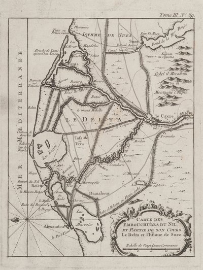 Mapa do Delta do Nilo de French School
