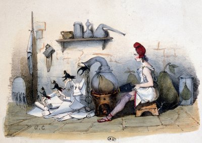 Marianne: análise da pêra - caricatura sobre Louis Philippe 1 de French School