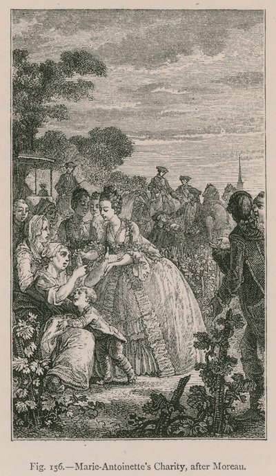 Marie-Antoinettes Charity, depois de Moreau de French School