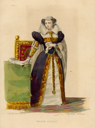 Marie Stuart (gravura a cores) de French School