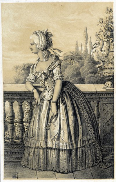 Marie Therese de Savoie Carignan (1749-1792), princesa de Lamballe - in "Galerie historique de la Revolution Française" de Albert Maurin, ed. Paris 1843 de French School