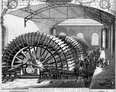 Marly máquina hidráulica construída pelo engenheiro Dufrayer de French School