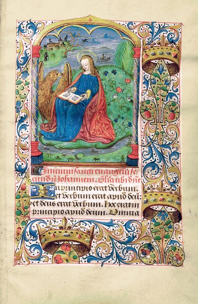 Mary Magdelene in the Wilderness, ilustração de "Livro das Horas, Uso de Langres", c.1500 de French School
