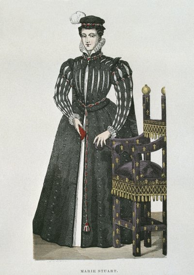 Maria Rainha dos Escoceses (1542-87), cópia de uma miniatura do Recueil de Gaignieres de French School