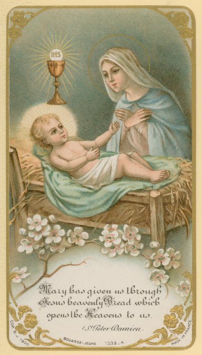 Maria nos deu através do Pão celestial de Jesus que nos abre os céus de French School