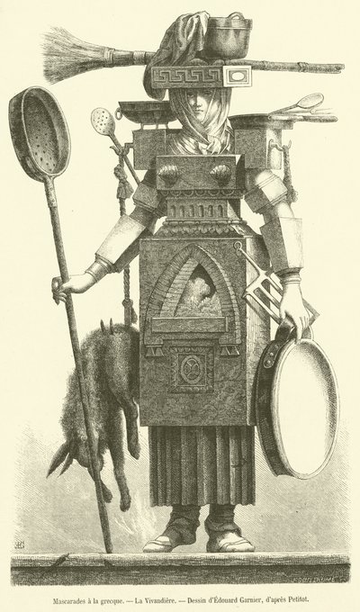 Mascaradas gregas, La Vivandiere (gravura) de French School