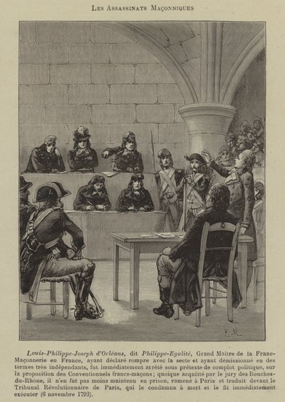 Assassinatos maçónicos (gravura) de French School