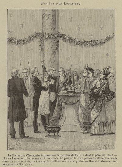 Batismo maçônico (gravura) de French School