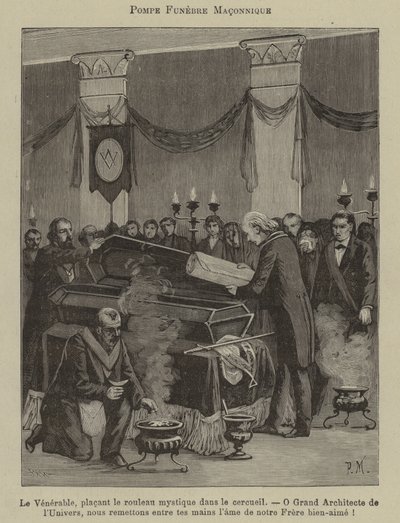 Funeral maçônico (gravura) de French School