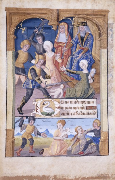 Massacre dos Inocentes, miniatura, c.1450 de French School