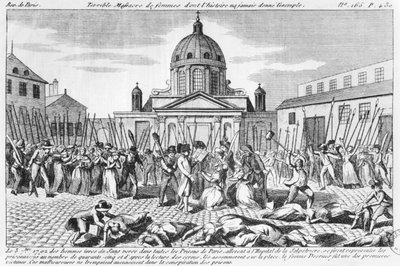 Massacre das mulheres no Hopital La Salpetriere, 3 de setembro de 1792 de French School