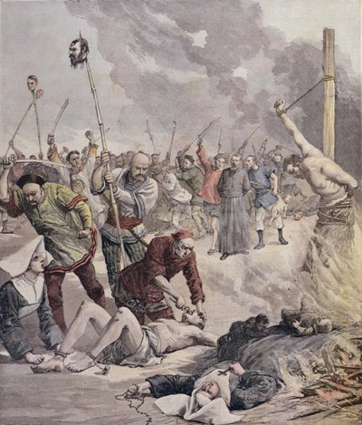 Massacres na China, do Le Petit Journal, 1891 de French School