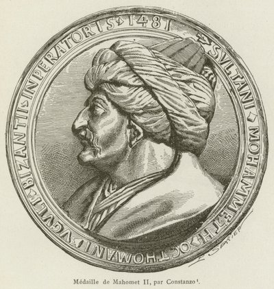 Medalha de Mohammed II, de Constanzo (gravura) de French School