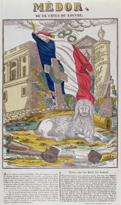 Medor, o cão fiel do Louvre, c.1831 de French School
