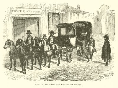 Encontro de Napoleão e Maria Louisa (gravura) de French School