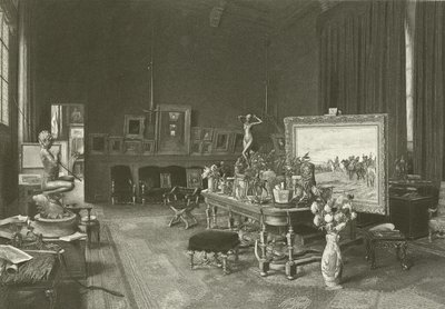 Meissoniers Atelier (gravura) de French School