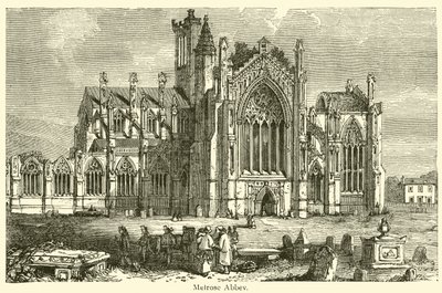 Abadia de Melrose (gravura) de French School